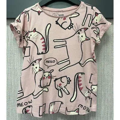 Tricou Bumbac Little Kids roz Cu imprimeu 122 foto 2