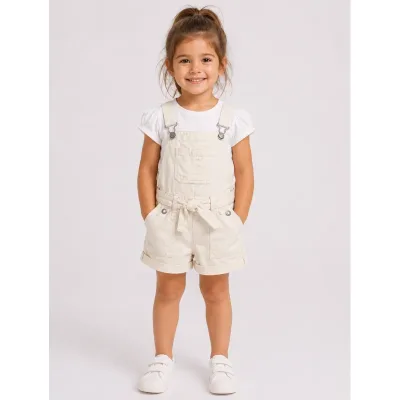 Salopeta Denim Denim Co crem pentru Fete 110