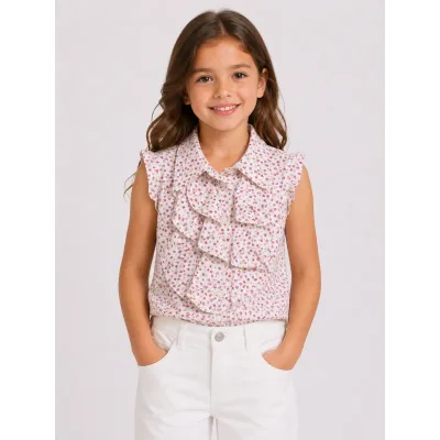 Bluza Bumbac EDC Brand alb multicolor Cu imprimeu pentru Fete 116