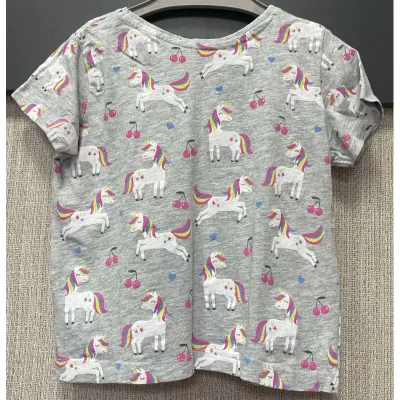 Tricou Bumbac Primark gri Cu imprimeu pentru Fete 104 foto 3
