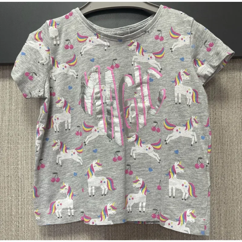 Tricou Bumbac Primark gri Cu imprimeu pentru Fete 104