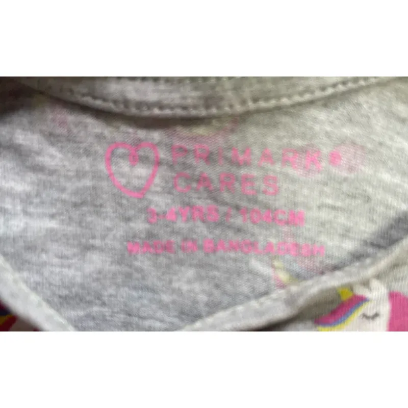 Tricou Bumbac Primark gri Cu imprimeu pentru Fete 104