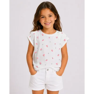 Tricou Bumbac Reserved Kids alb Cu imprimeu 110