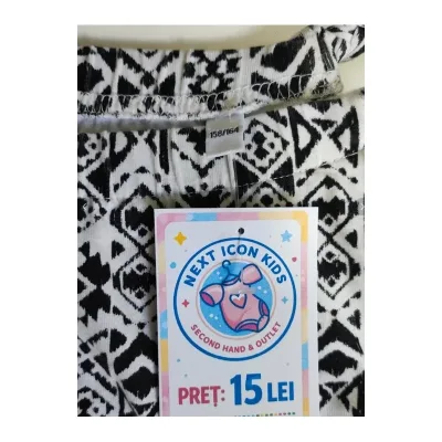 Salopeta Bumbac Fără brand alb negru Cu imprimeu pentru Fete 158 foto 4