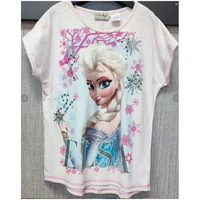 Tricou Bumbac Next roz Cu imprimeu 134 foto 2