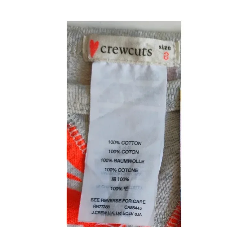 Bluza Bumbac crewcuts gri portocaliu Cu imprimeu pentru Fete 128
