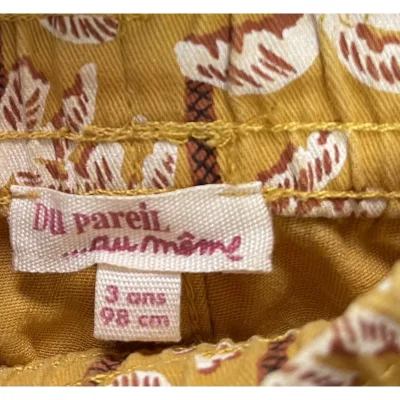 Pantalon Bumbac Du Pareil au Même Mustar pentru Baieti 98 foto 3