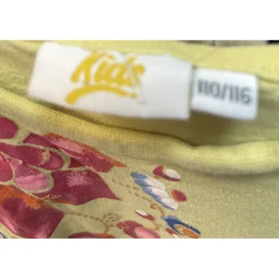 Tricou Bumbac Kids Galben Cu imprimeu pentru Fete foto 3