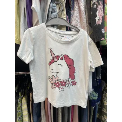 Tricou Bumbac Sinsay Alb Cu imprimeu pentru Fete 110