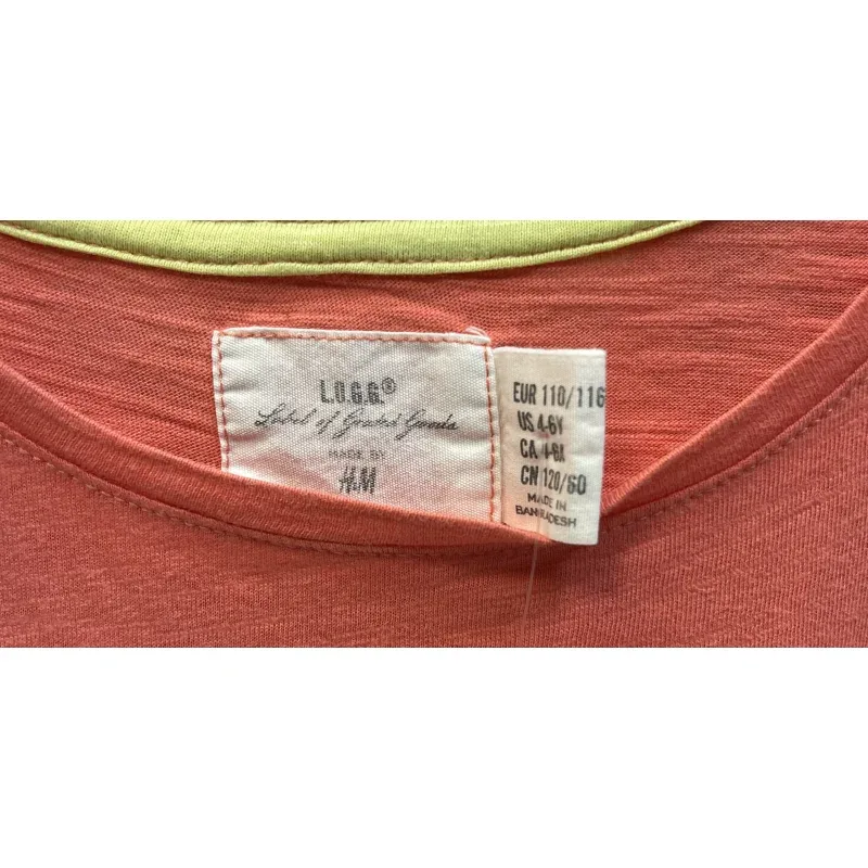 Tricou Bumbac H&M L.O.G.G. Portocaliu Cu imprimeu pentru Fete 110