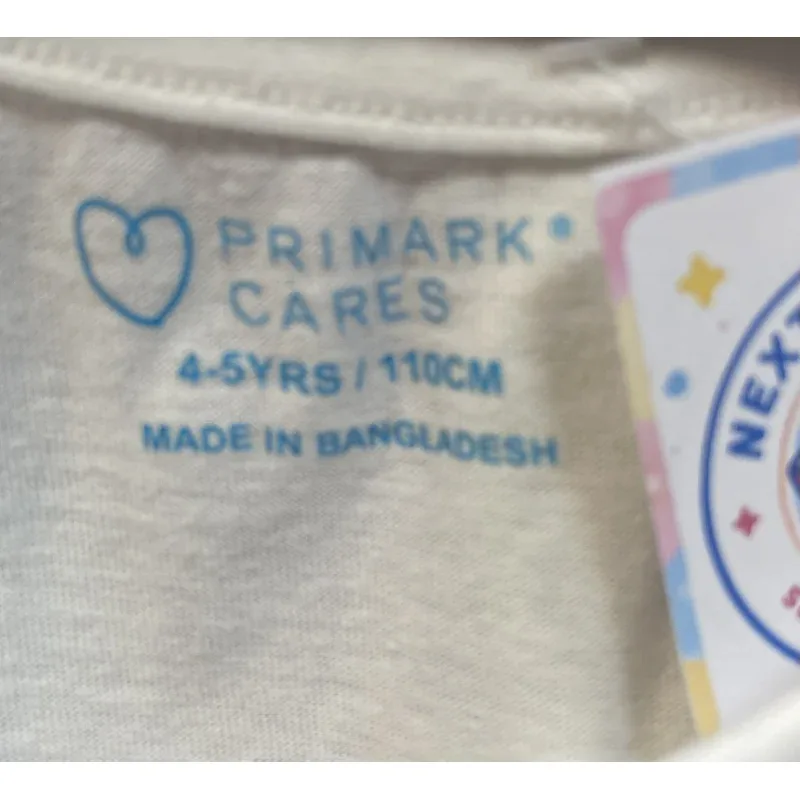 Tricou Bumbac Primark Alb pentru Fete 110