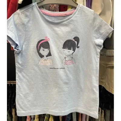 Tricou Bumbac Little Kids Bleu Cu imprimeu pentru Fete 104