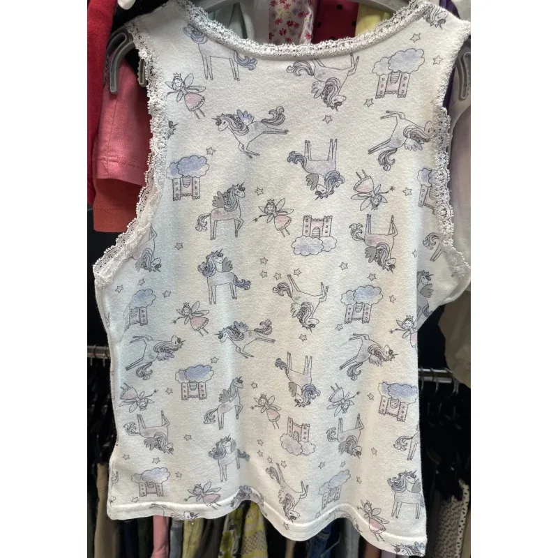 Bluza Bumbac Fără brand Alb Cu imprimeu pentru Fete 104