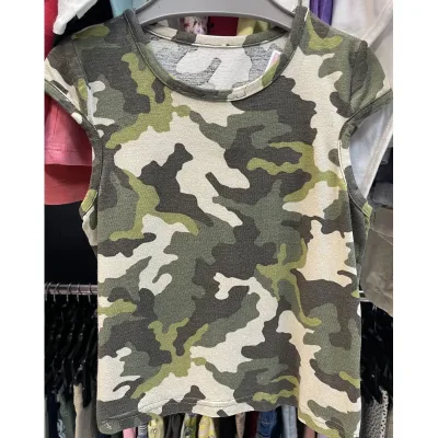 Bluza Bumbac Fără brand Kaki Cu imprimeu pentru Fete 104