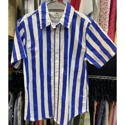 Cămăși Bumbac H&M Alb albastru Cu imprimeu pentru Baieti 116 foto 1