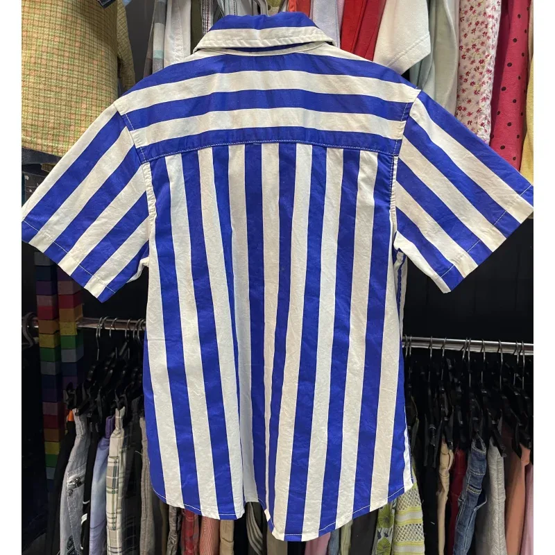 Cămăși Bumbac H&M Alb albastru Cu imprimeu pentru Baieti 116