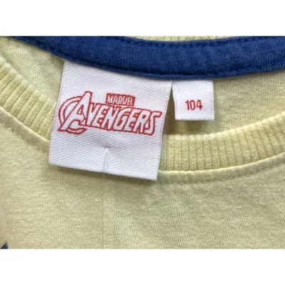 Tricou Bumbac Avengers Galben Cu imprimeu pentru Baieti 104 foto 3
