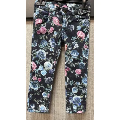 Blugi Denim H&M Negru Multicolor Cu imprimeu pentru Fete 92
