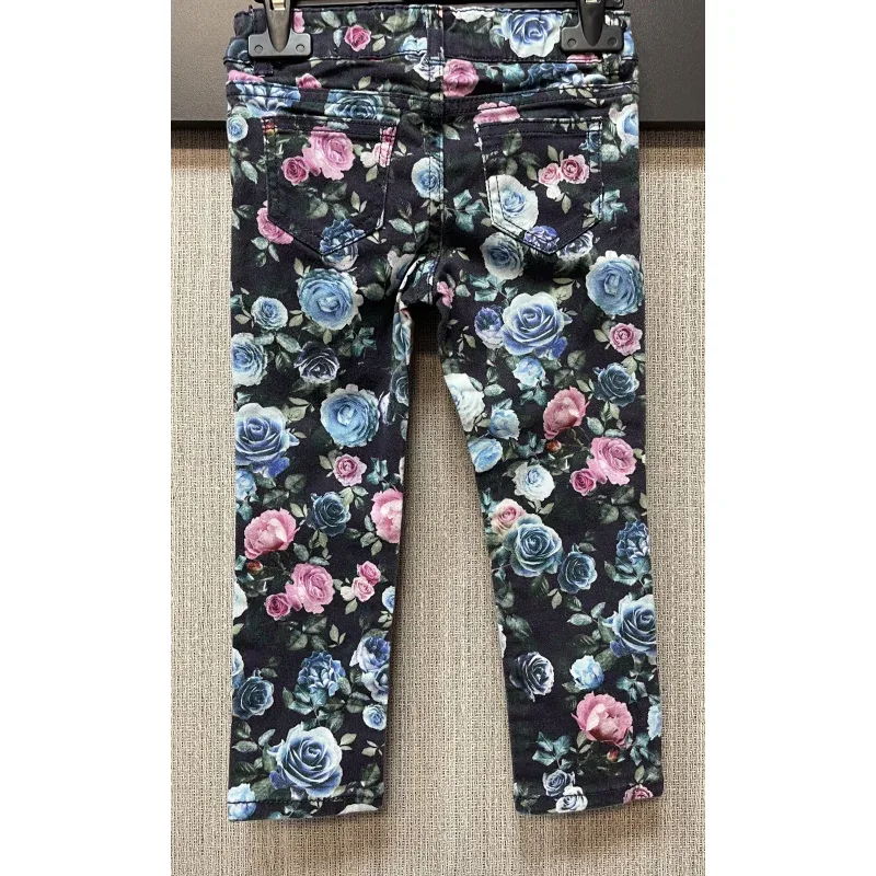 Blugi Denim H&M Negru Multicolor Cu imprimeu pentru Fete 92