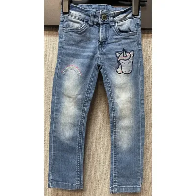 Blugi Denim Dopo Dopo Girls Albastru Cu imprimeu pentru Fete 98