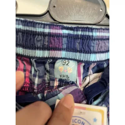 Pantalon Bumbac Kiki & Koko Mov roz Cu imprimeu pentru Fete 92 foto 3