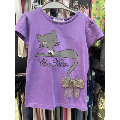 Tricou Amestec materiale Tutto Piccolo Mov pentru Fete 116