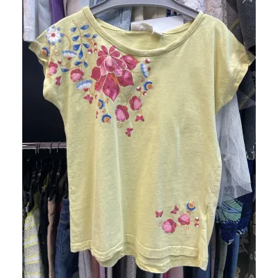 Tricou Bumbac Kids Galben Cu imprimeu pentru Fete