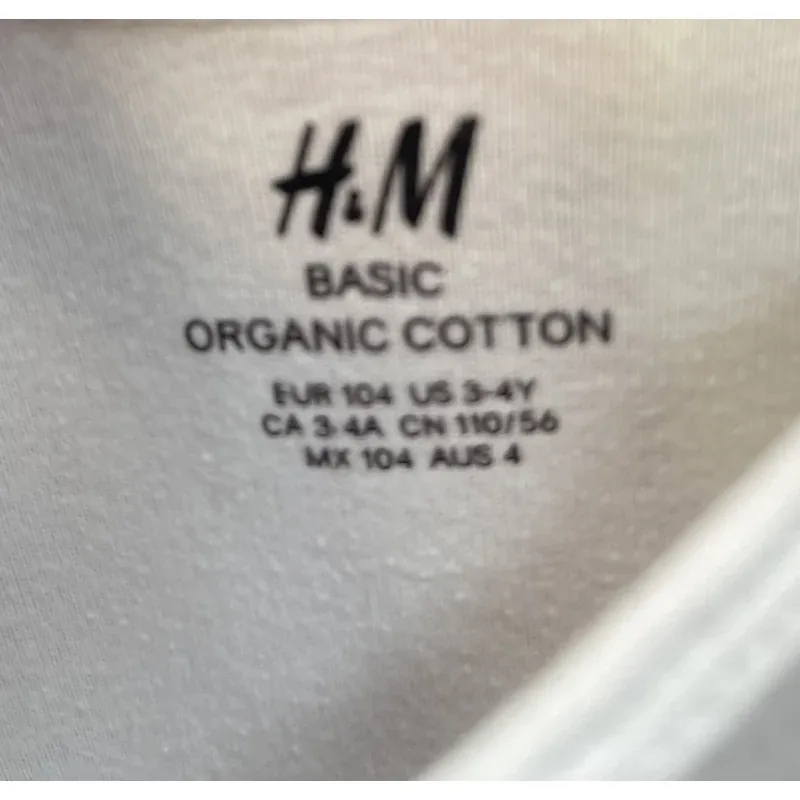 Body Bumbac H&M Alb pentru Baieti 104