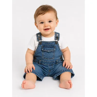 Salopeta Denim C&A Baby Club albastru pentru Baieti 74