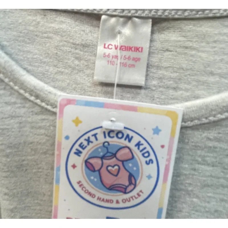 Tricou Bumbac LC Waikiki Gri Cu imprimeu pentru Fete 110