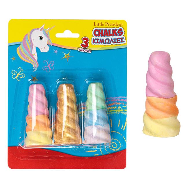 Creta Colorata Unicorn 8.5cm Little President - 3buc
