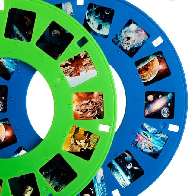 Discuri pentru 3D Viewer cu Imagini Spatiu & Dinozauri - 2buc foto 2