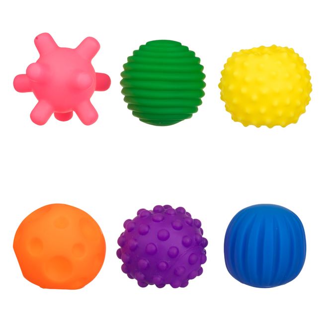 Mingi Senzoriale Reliefate de Diferite Culori si Forme 5cm - 6buc