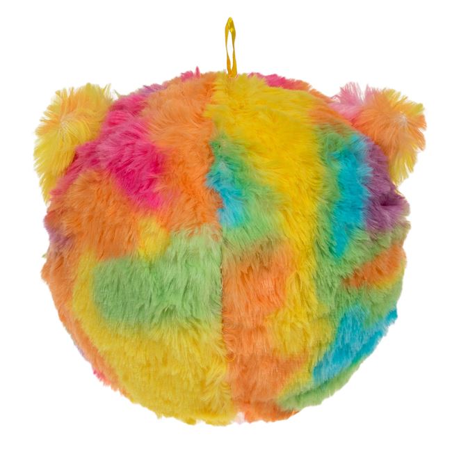 Minge Pufoasa Colorata Vulpe 3D cu Urechi 15cm foto 2