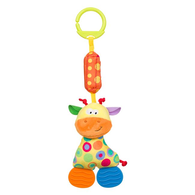 Jucarie Girafa Suspendabila cu Dentitie si Sunet 35cm