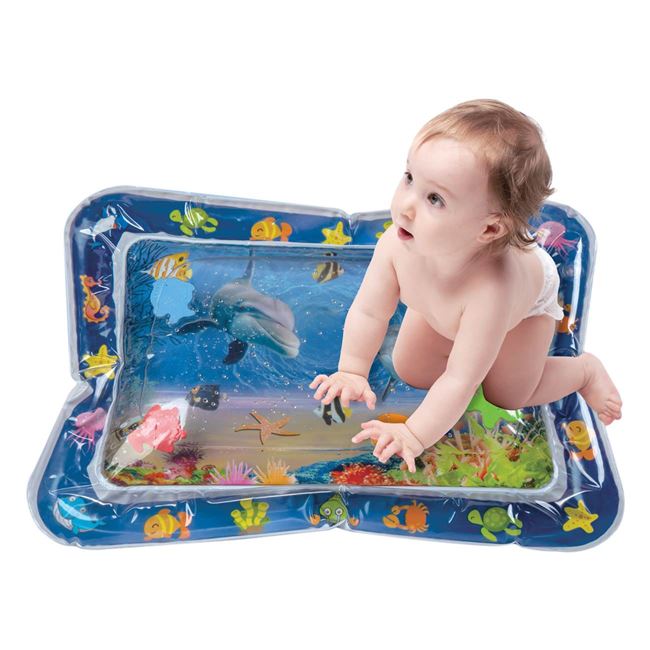 Covoras Centru de Activitate pentru Bebelusi cu Apa si Animale Marine Plutitoare 65x48cm