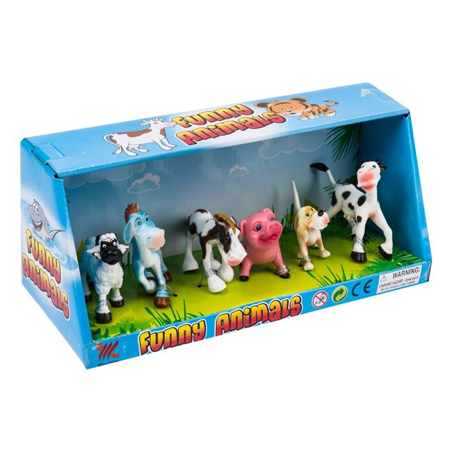 Figurine Animale de la Ferma Cartoon - 6buc foto 2