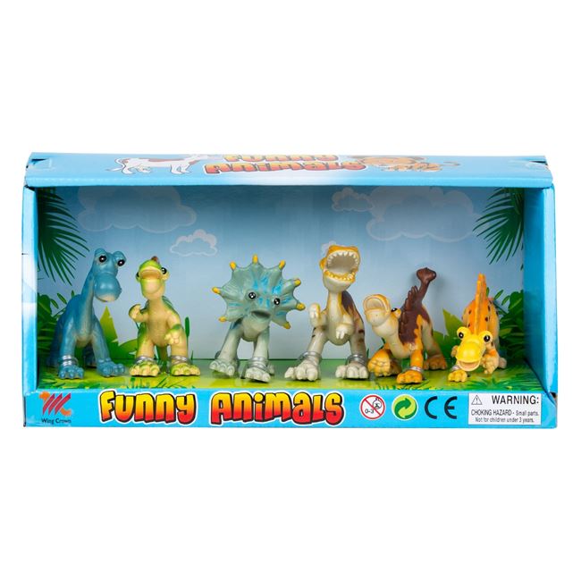 Figurine de Dinozauri Cartoon 6.5cm - 6buc foto 2
