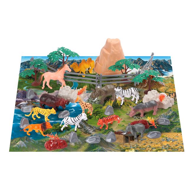 Set cu Animale Salbatice din Plastic - 50buc foto 2