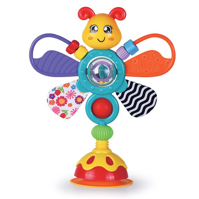 Jucarie cu Ventuza & Activitati Fluture Colorat 26cm