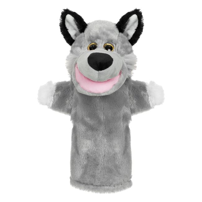 Figurina din Plus Lup Gri pentru Teatru de Papusi 28cm