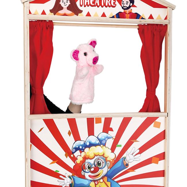 Figurina din Plus Purcel Roz pentru Teatru de Papusi 28cm foto 2