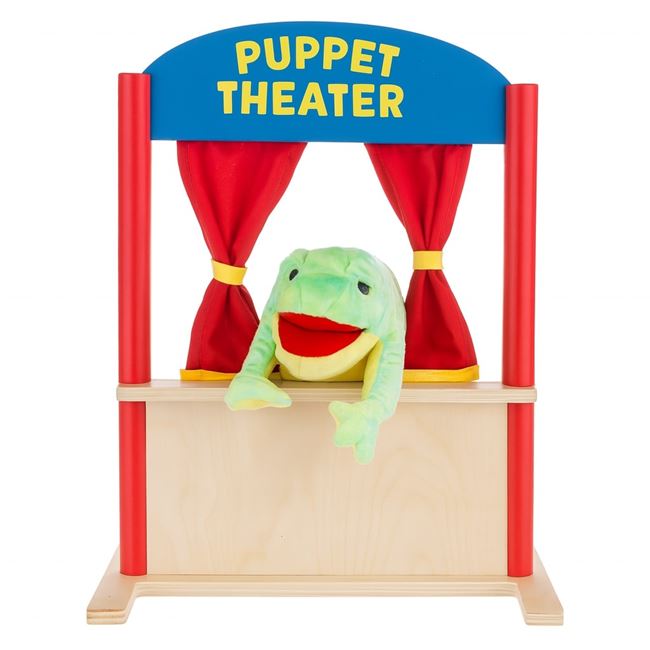Figurina din Plus Broscuta Verde pentru Teatrul de Papusi 42cm foto 2
