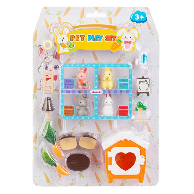 Playset cu Iepurasi Casa & Accesorii foto 2