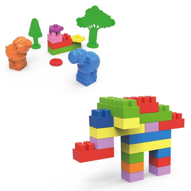 Set Cuburi Multicolore 100 piese foto 2