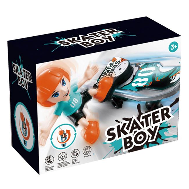 Jucarie Skater Boy Rotativ cu Miscare & Lumina foto 2