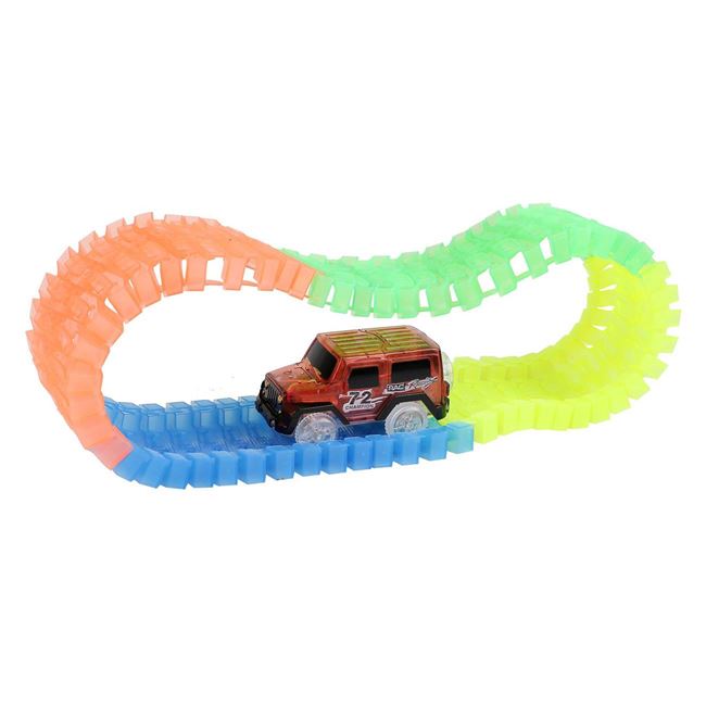Pista de Curse Glow In The Dark & Masinuta - 56 piese