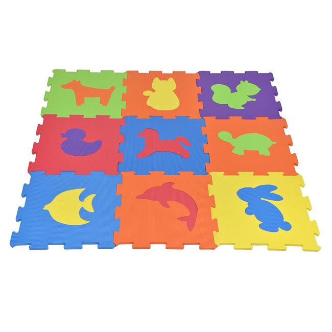 Covor Puzzle Animale pentru Copii 31.5x31.5cm (9 Piese) foto 2
