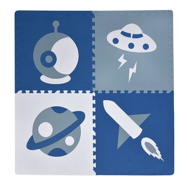 Covor Puzzle Bleu Ciel pentru Copii 61x61cm (4 Piese)