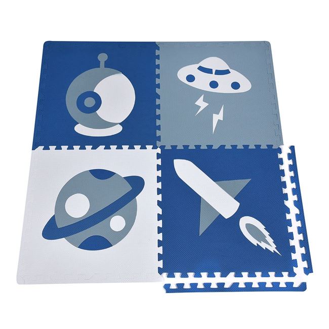 Covor Puzzle Bleu Ciel pentru Copii 61x61cm (4 Piese) foto 2